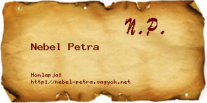 Nebel Petra névjegykártya